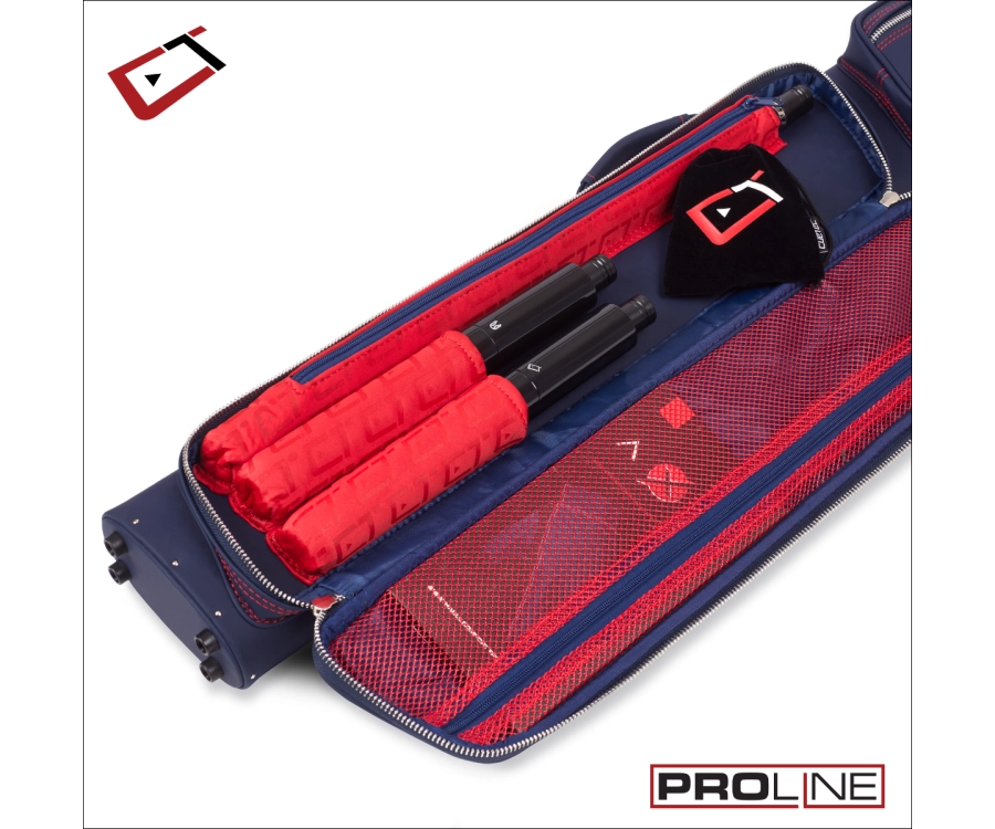 Cuetec 2x4 Navy Pro Line Pool Cue Case - Image 5