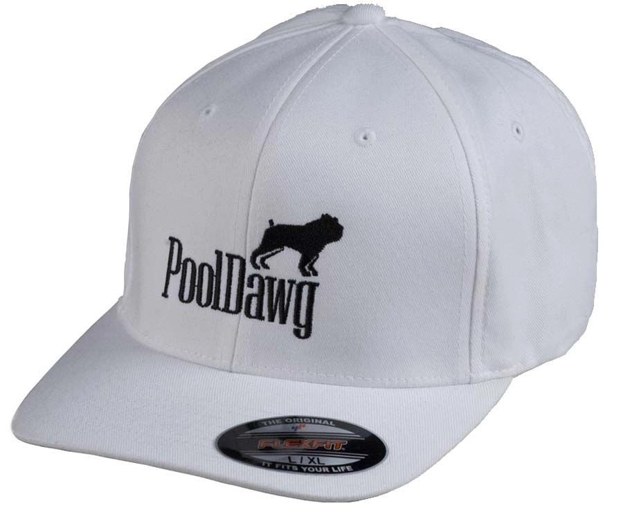 PoolDawg Logo White Baseball Hat