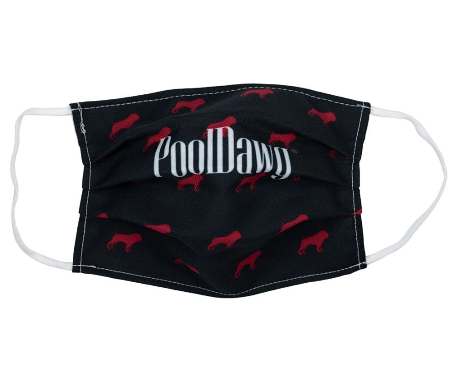 PoolDawg Face Mask - Red On Black