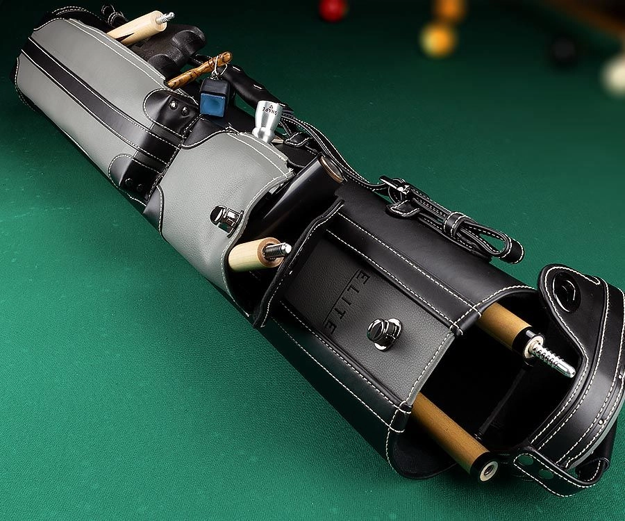 Elite 3x7 Vintage Leather Cue Case Chestnut - Image 3