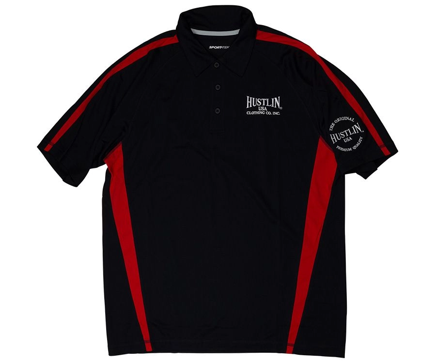 Hustlin USA Black With Red Polo - Image 2