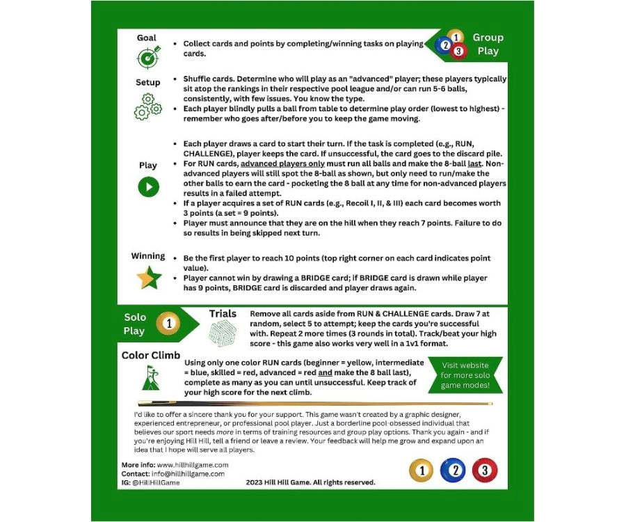 Hill Hill - A Card-Based Billiards Strategy Game - Image 8