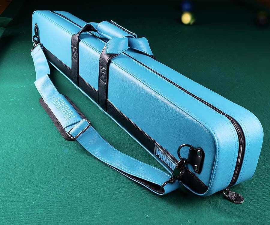 Molinari 2 Butt 4 Shaft Black/Cyan Hybrid Cue Case - Image 5