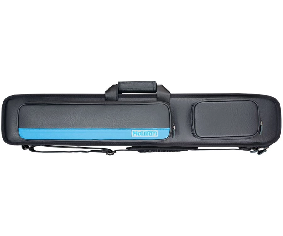 Molinari 3 Butt 6 Shaft Black/Cyan Hybrid Cue Case - Image 2