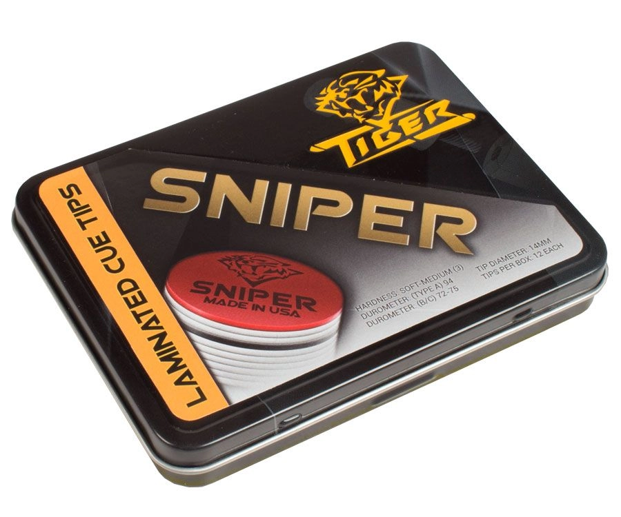 Tiger Sniper Pool Cue Tips (Box Of 12)
