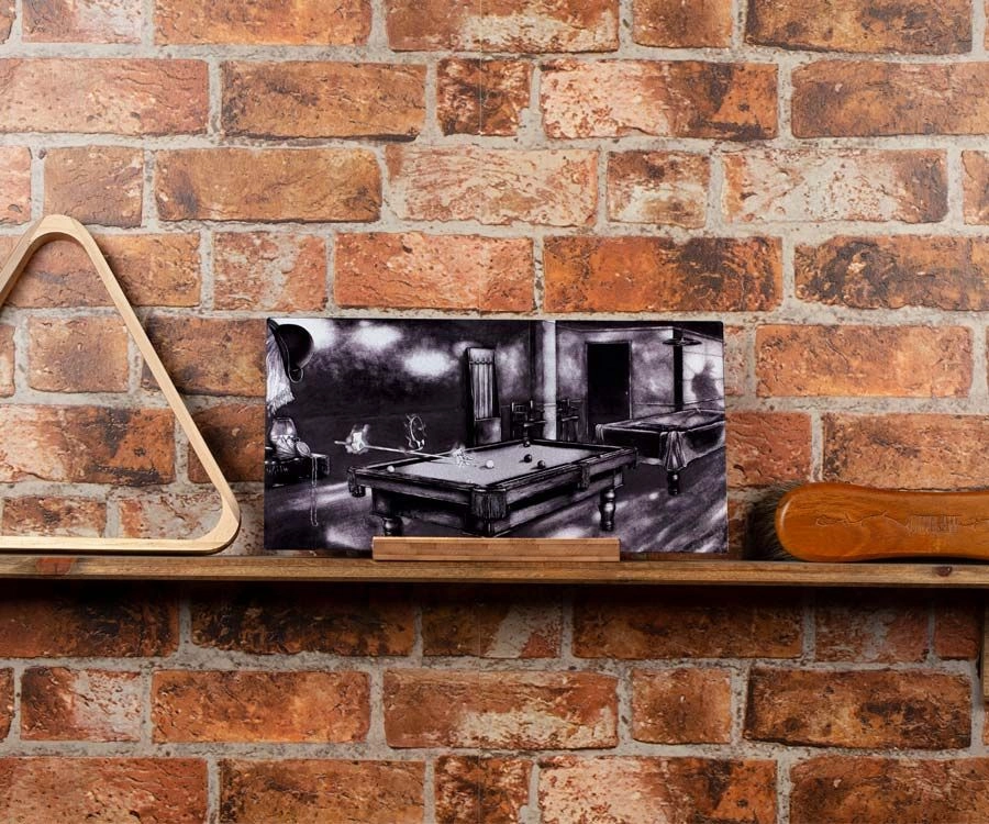 "Phantom Of The Game" Shelf Art With Display - Black And White - Image 3