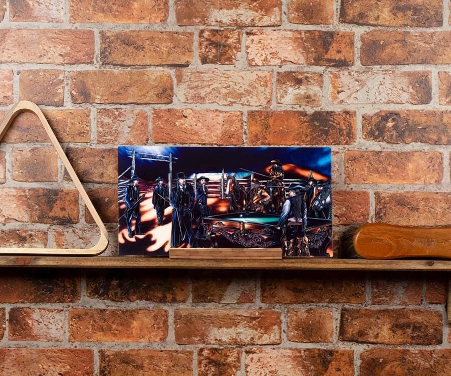 "Shoot Out" Shelf Art With Display - Rich Color - Image 3