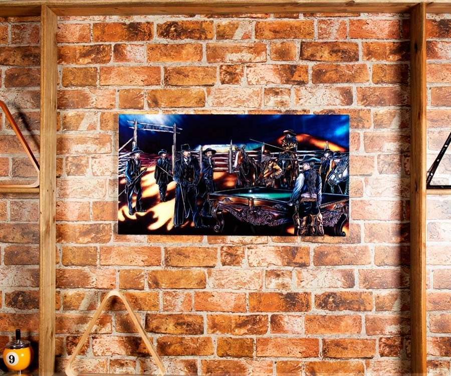 "Shoot Out" Floating Wall Art (30" X 15.75") - Rich Color - Image 3