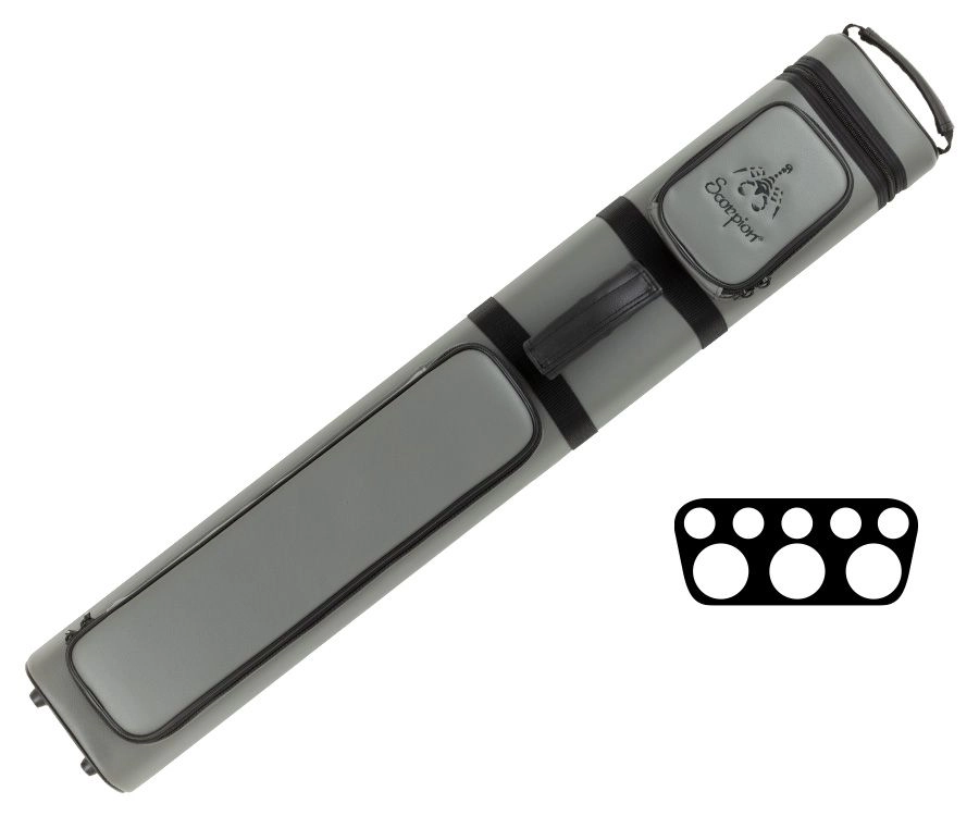 Scorpion SC35 Grey 3 Butt X 5 Shaft Hard Case W/ Backpack Straps - Image 3