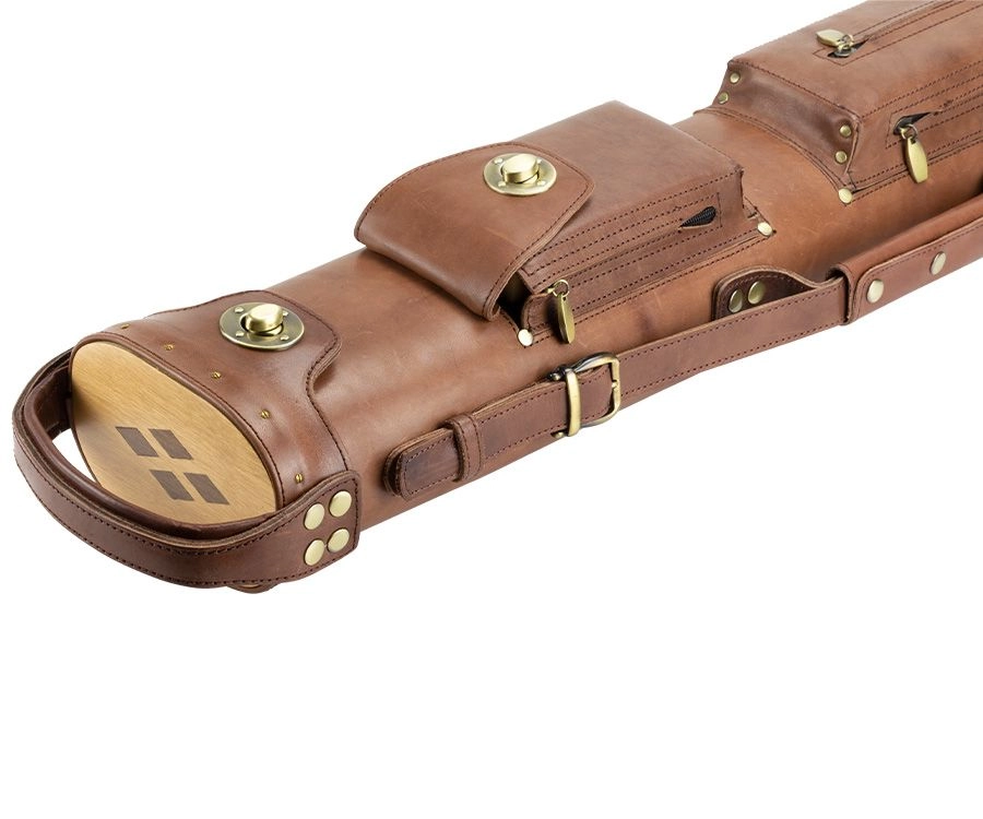 Tango Pampa Chestnut 3 Butt 5 Shaft Leather Cue Case - Image 3