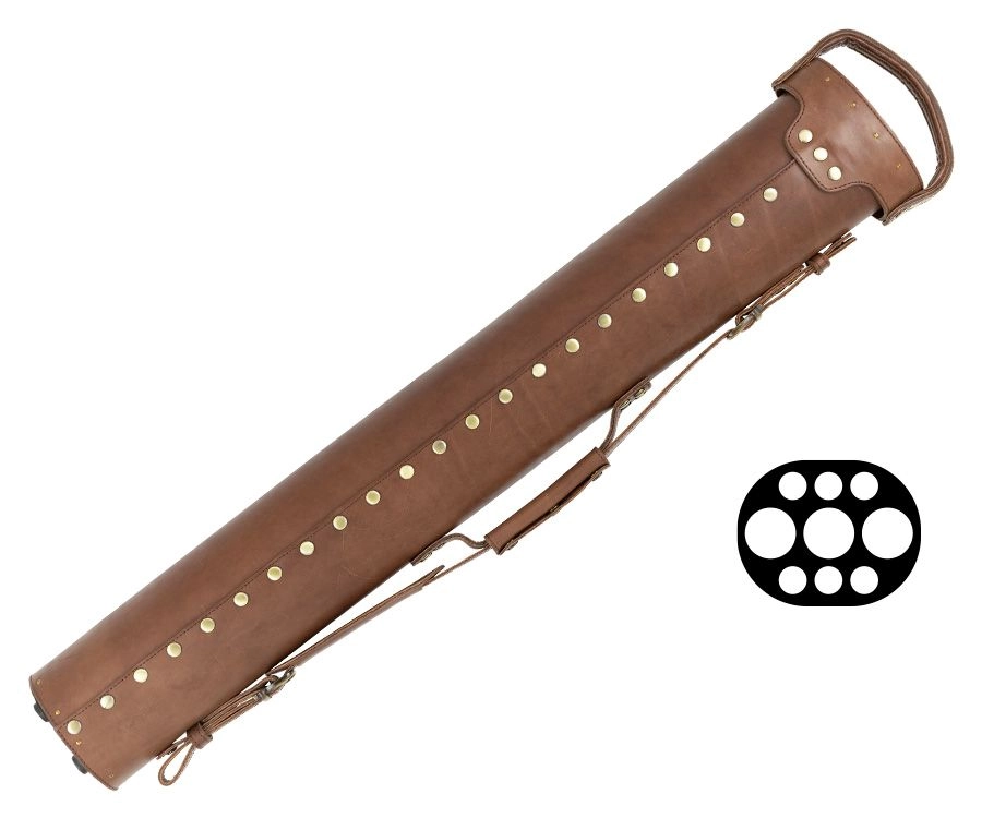 Tango Pampa Chestnut 3 Butt 6 Shaft Leather Cue Case - Image 2