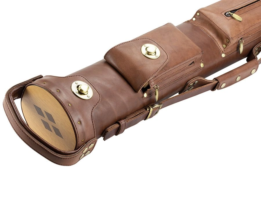 Tango Pampa Chestnut 3 Butt 6 Shaft Leather Cue Case - Image 3